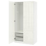 PAX / FARDAL wardrobe combination, white high-gloss white/white, 100x60x201 cm