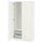 PAX / FARDAL wardrobe combination, white high-gloss white/white, 100x60x201 cm
