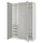 PAX / FARDAL - Wardrobe combination, white/glossy light grey,150x60x236 cm