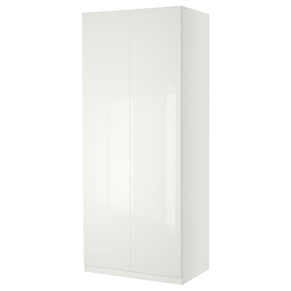 PAX / FARDAL - Wardrobe combination, glossy/white,100x60x236 cm