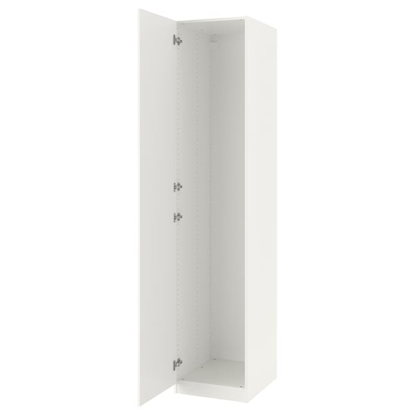 PAX / FARDAL wardrobe combination, white/high-gloss/white, 50x38x236 cm