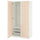 PAX / FARDAL - Wardrobe combination, white/high gloss salmon, 100x60x201 cm - Width: 100.0 cmDepth: 60.0 cmHeight: 201.2 cm