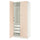 PAX / FARDAL Wardrobe combination, white/glossy salmon, 100x60x236 cm