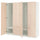 PAX / FARDAL - Wardrobe combination, white/high gloss salmon, 200x60x201 cm - Width: 200.0 cmDepth: 60.0 cmHeight: 201.2 cm