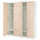 PAX / FARDAL Wardrobe combination, white/glossy salmon, 200x60x236 cm