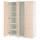 PAX / FARDAL - Wardrobe combination, white/high gloss salmon, 150x60x201 cm - Width: 150.0 cmDepth: 60.0 cmHeight: 201.0 cm