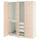 PAX / FARDAL - Wardrobe combination, white/high gloss salmon, 150x60x201 cm - Width: 150.0 cmDepth: 60.0 cmHeight: 201.2 cm