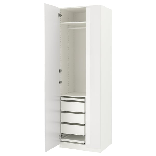 PAX / FARDAL - Wardrobe combination, glossy/white,75x60x236 cm
