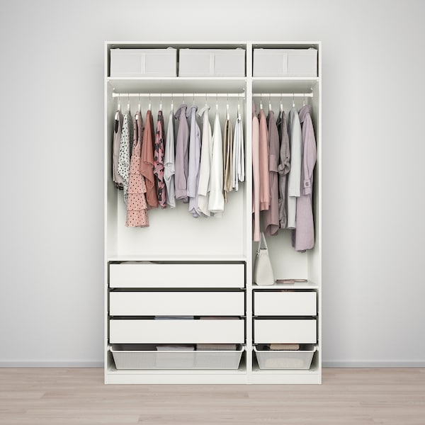 PAX / FARDAL - Wardrobe, glossy/white,150x60x236 cm