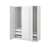 PAX / FARDAL wardrobe, white/high-gloss/white, 150x60x201 cm