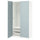 PAX / FJÄREHALS - Wardrobe combination, white/grey-blue,100x60x201 cm