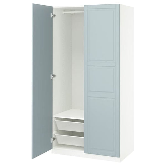 Ikea PAX / FJÄREHALS - Wardrobe combination, white/grey-blue,100x60x201 cm