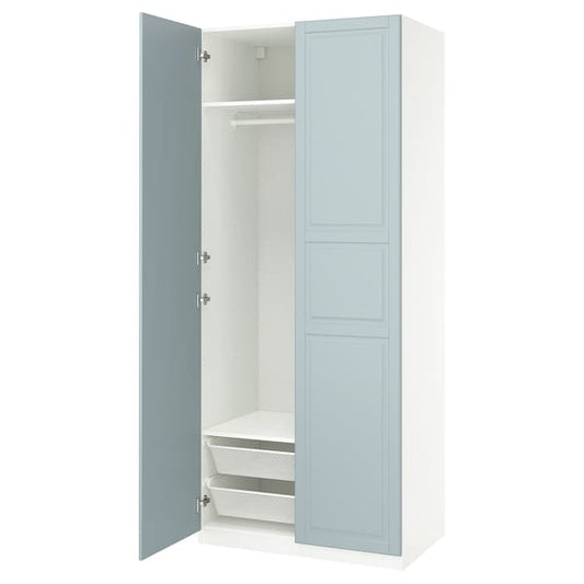 Ikea PAX / FJÄREHALS - Wardrobe combination, white/grey-blue,100x60x236 cm