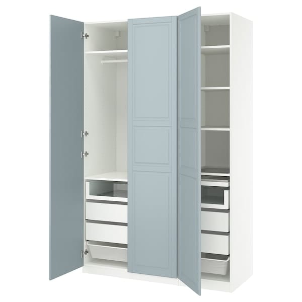 Ikea PAX / FJÄREHALS - Wardrobe combination, white/grey-blue,150x60x236 cm