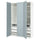 PAX / FJÄREHALS - Wardrobe combination, white/grey-blue,150x60x236 cm