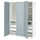 PAX / FJÄREHALS - Wardrobe combination, white/grey-blue,150x60x201 cm