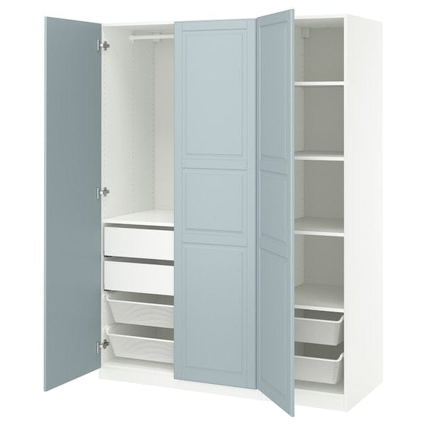 Ikea PAX / FJÄREHALS - Wardrobe combination, white/grey-blue,150x60x201 cm