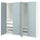 PAX / FJÄREHALS - Wardrobe combination, white/grey-blue,200x60x201 cm