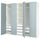 PAX / FJÄREHALS - Wardrobe combination, white/grey-blue,250x60x236 cm
