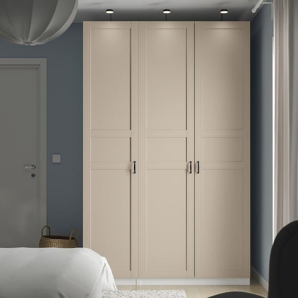 Ikea PAX / FLISBERGET - Wardrobe combination, white/light beige,150x60x236 cm