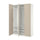PAX / FLISBERGET wardrobe combination, white/light beige, 150x60x236 cm