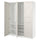 PAX / FLISBERGET wardrobe combination, white/white, 150x60x201 cm