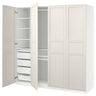 PAX / FLISBERGET wardrobe combination, white/white, 200x60x201 cm