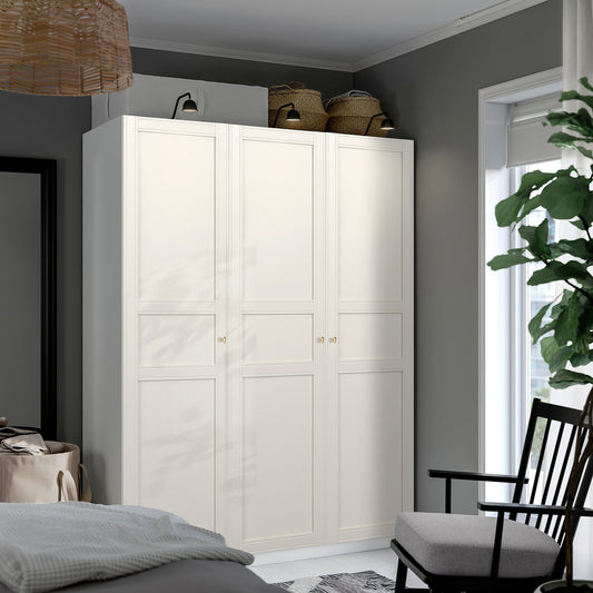 PAX / FLISBERGET wardrobe combination, white/white, 150x60x201 cm