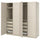 PAX / FLISBERGET wardrobe combination, grey-beige/light beige, 200x60x201 cm