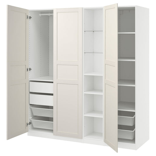 PAX / FLISBERGET wardrobe combination, 185.0x201.2x60.0 cm