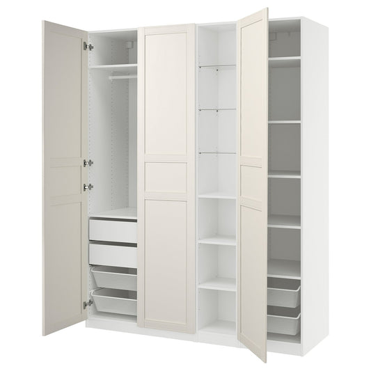 PAX / FLISBERGET wardrobe combination, 185.0x236.4x60.0 cm