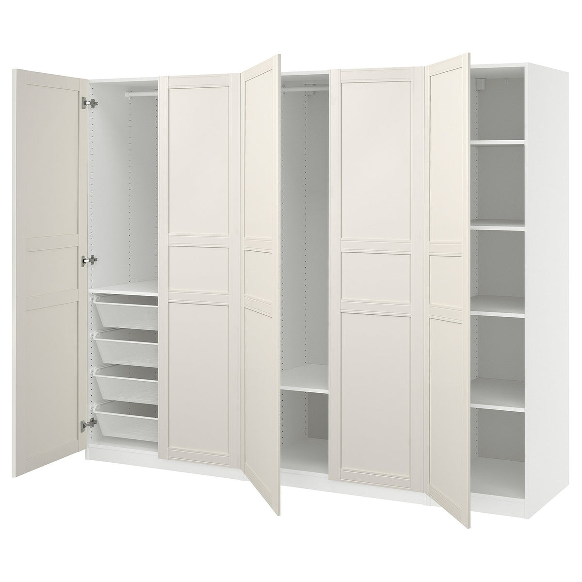 PAX / FLISBERGET wardrobe combination, 250x201.2x60 cm