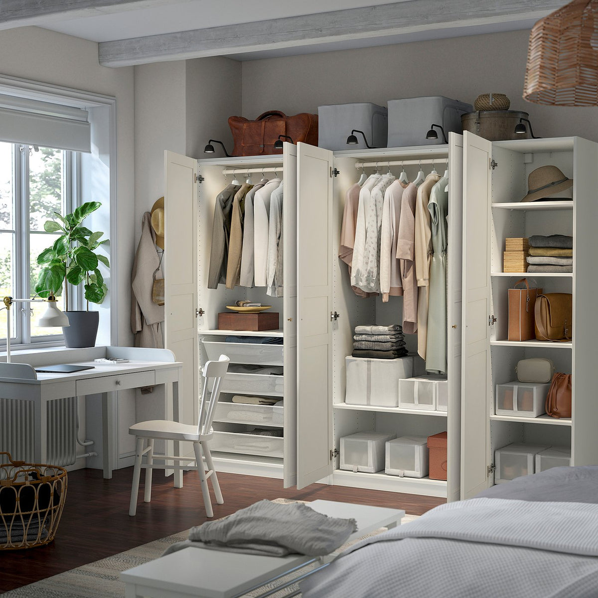 PAX / FLISBERGET wardrobe combination, 250x201.2x60 cm