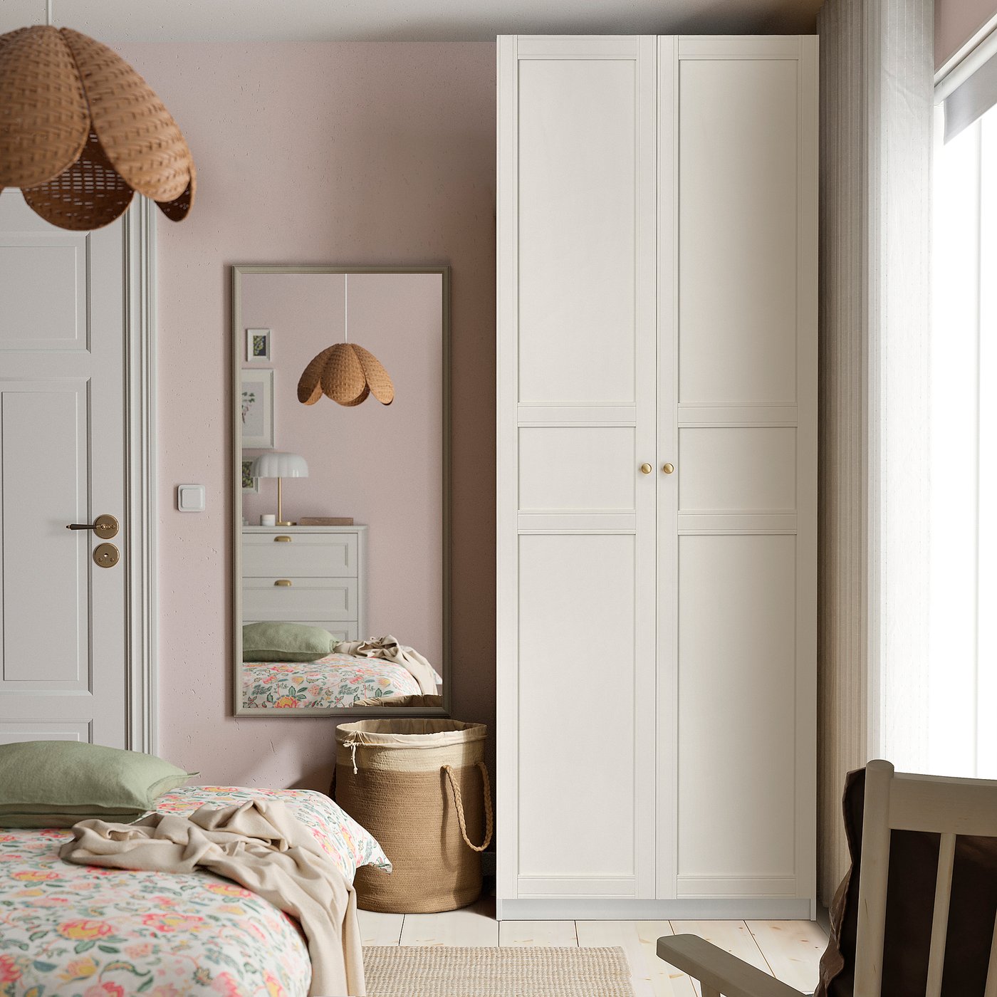 PAX / FLISBERGET wardrobe combination, 100.0x236.4x60.0 cm