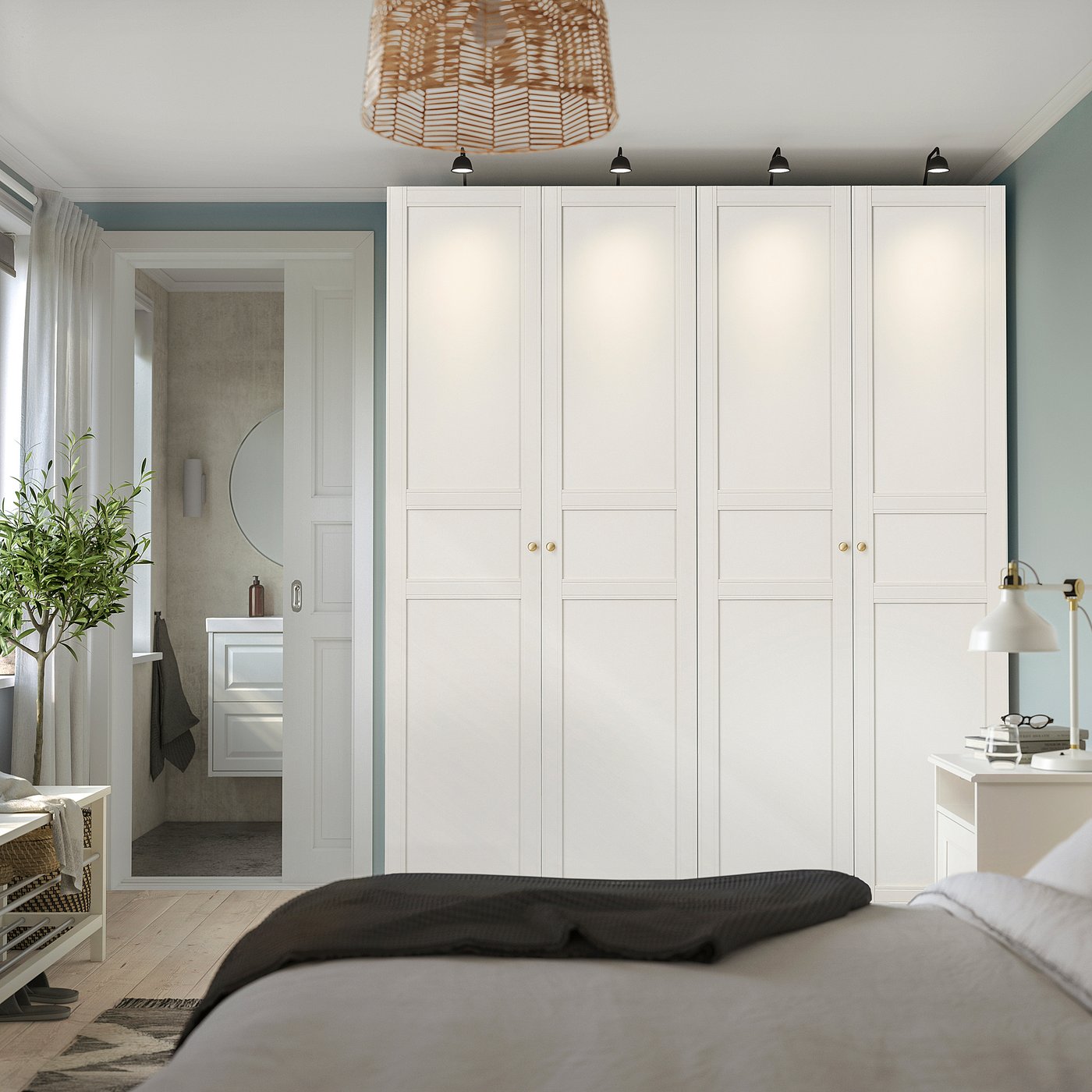PAX / FLISBERGET wardrobe combination, 200.0x236.4x66.0 cm