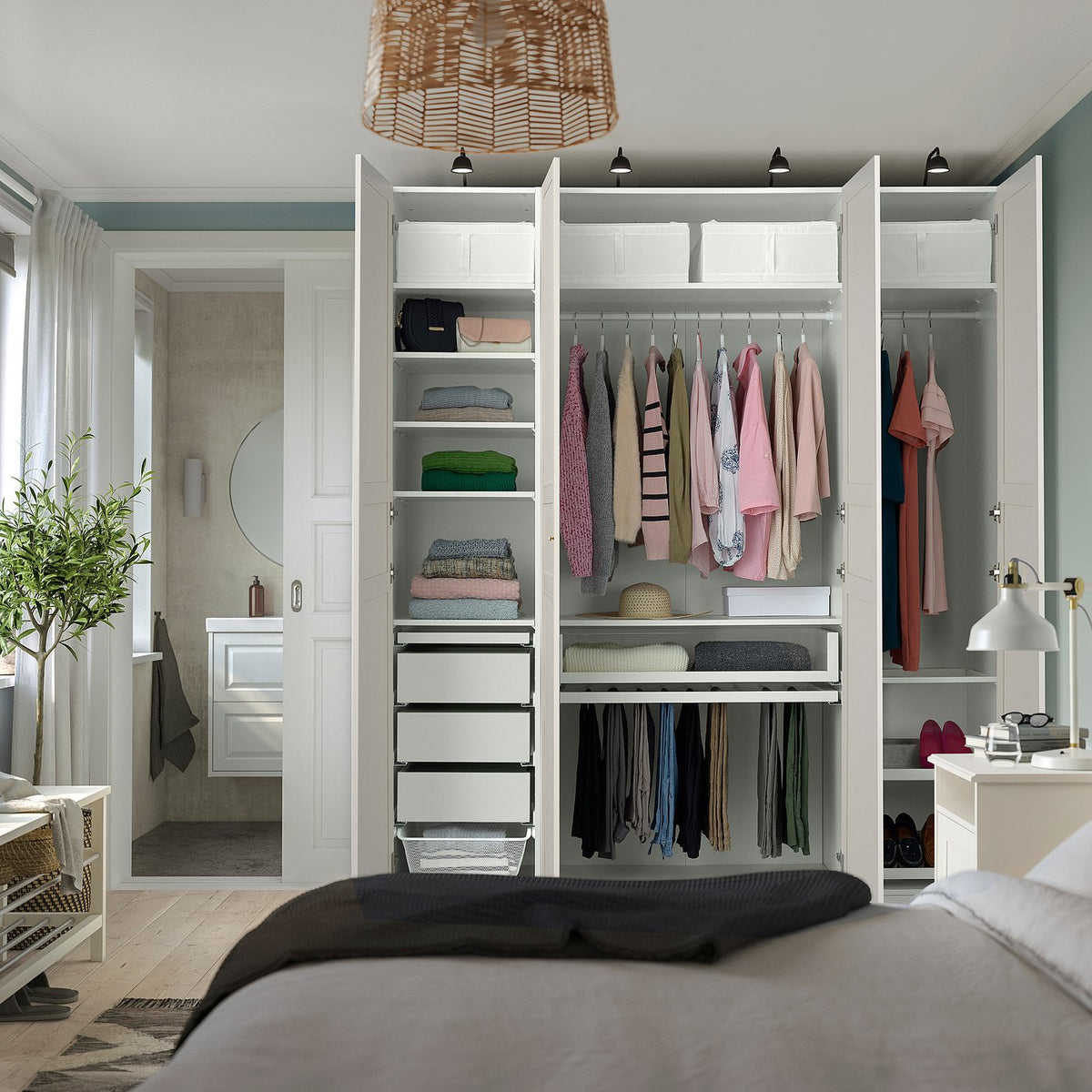 PAX / FLISBERGET wardrobe combination, 200x236.4x60 cm