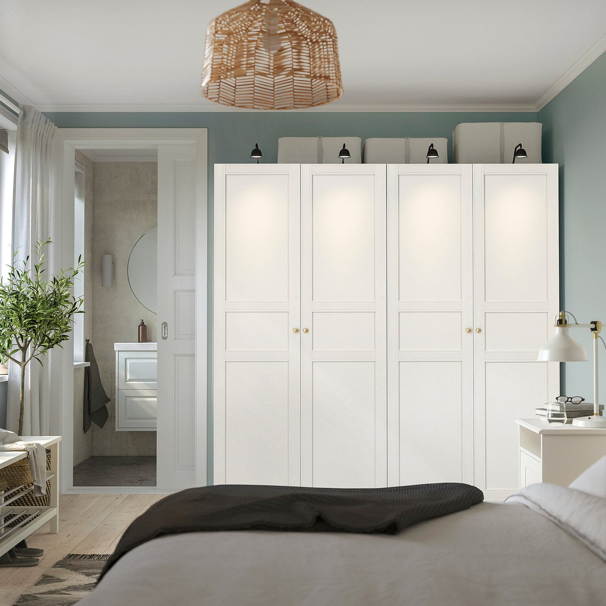 PAX / FLISBERGET wardrobe combination, 200.0x201.2x66.0 cm