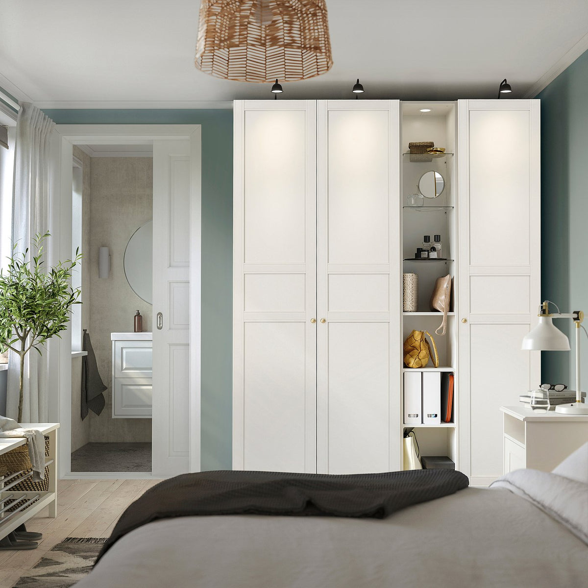PAX / FLISBERGET wardrobe combination, 185.0x236.4x60.0 cm
