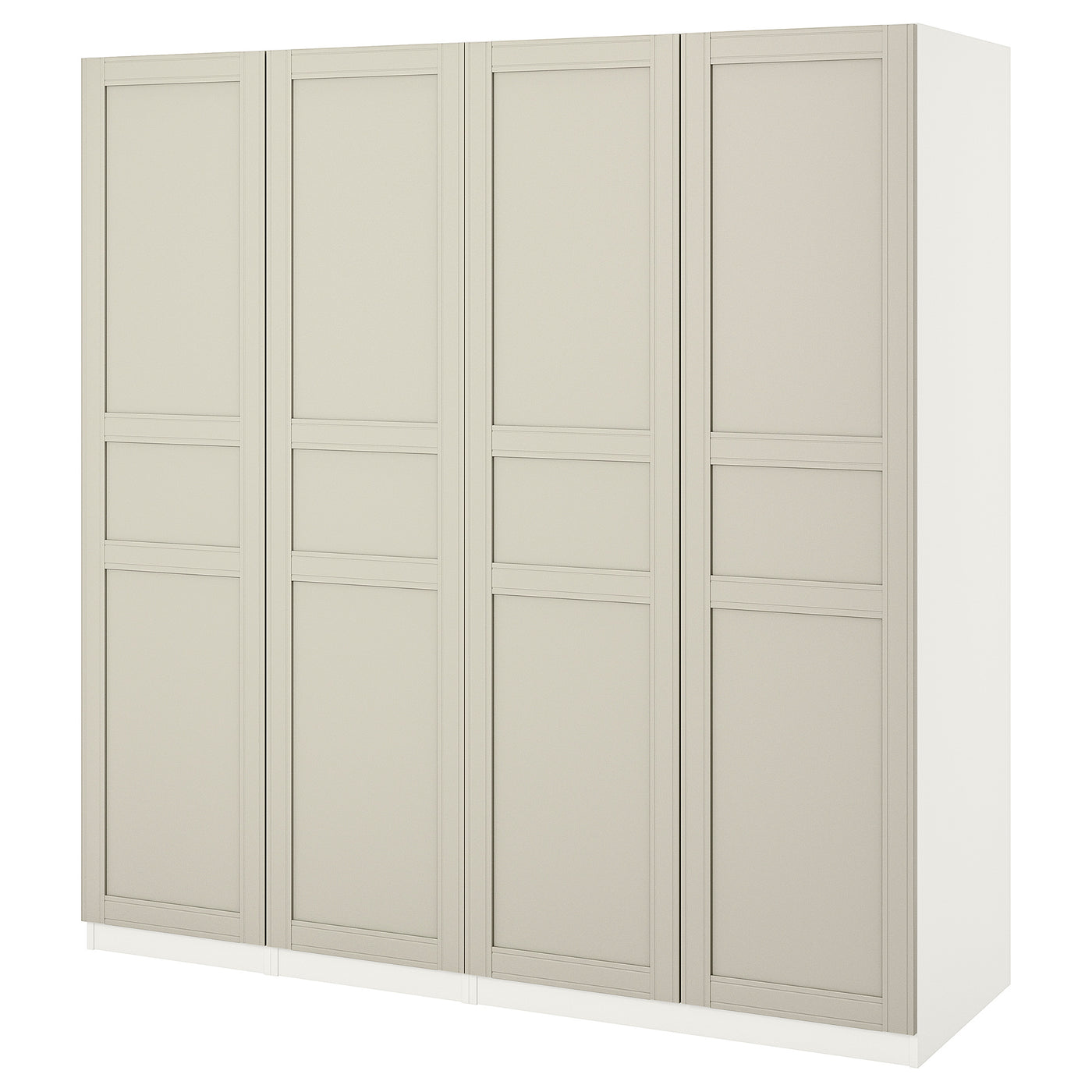 PAX / FLISBERGET wardrobe, white/light beige, 200x60x201 cm