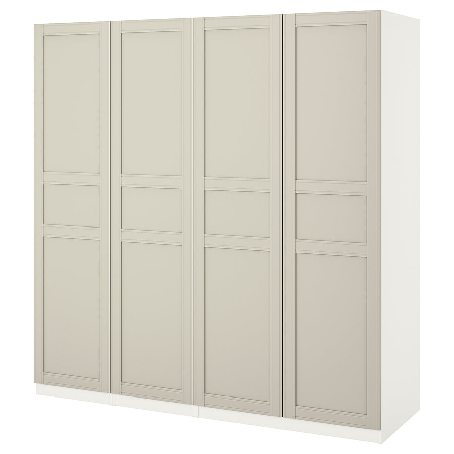 PAX / FLISBERGET wardrobe, white/light beige, 200x60x201 cm