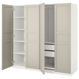 PAX / FLISBERGET wardrobe, white/light beige, 200x60x201 cm