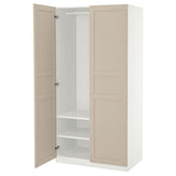 PAX / FLISBERGET wardrobe, white/light beige, 100x60x201 cm