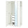 PAX / FORSAND/ÅHEIM wardrobe combination, white white/mirror glass white, 95x60x201 cm