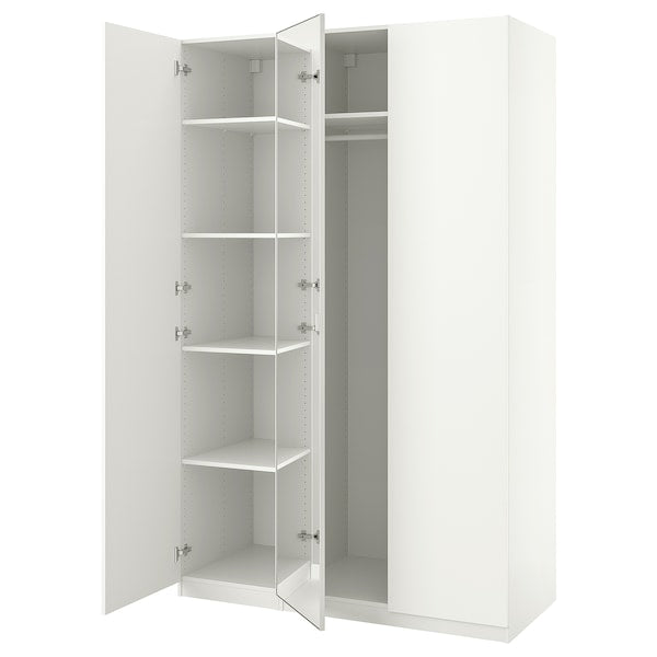 PAX / FORSAND/ÅHEIM - Wardrobe combination, white/glass mirror,150x60x236 cm