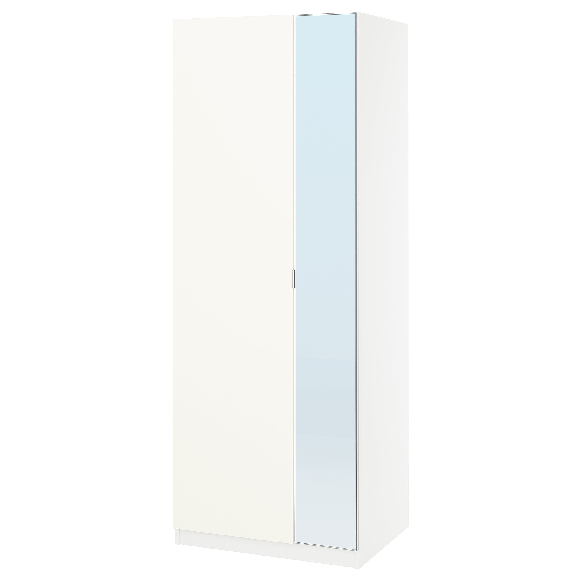 PAX / FORSAND/ÅHEIM wardrobe combination, white/mirror glass, 75x60x201 cm