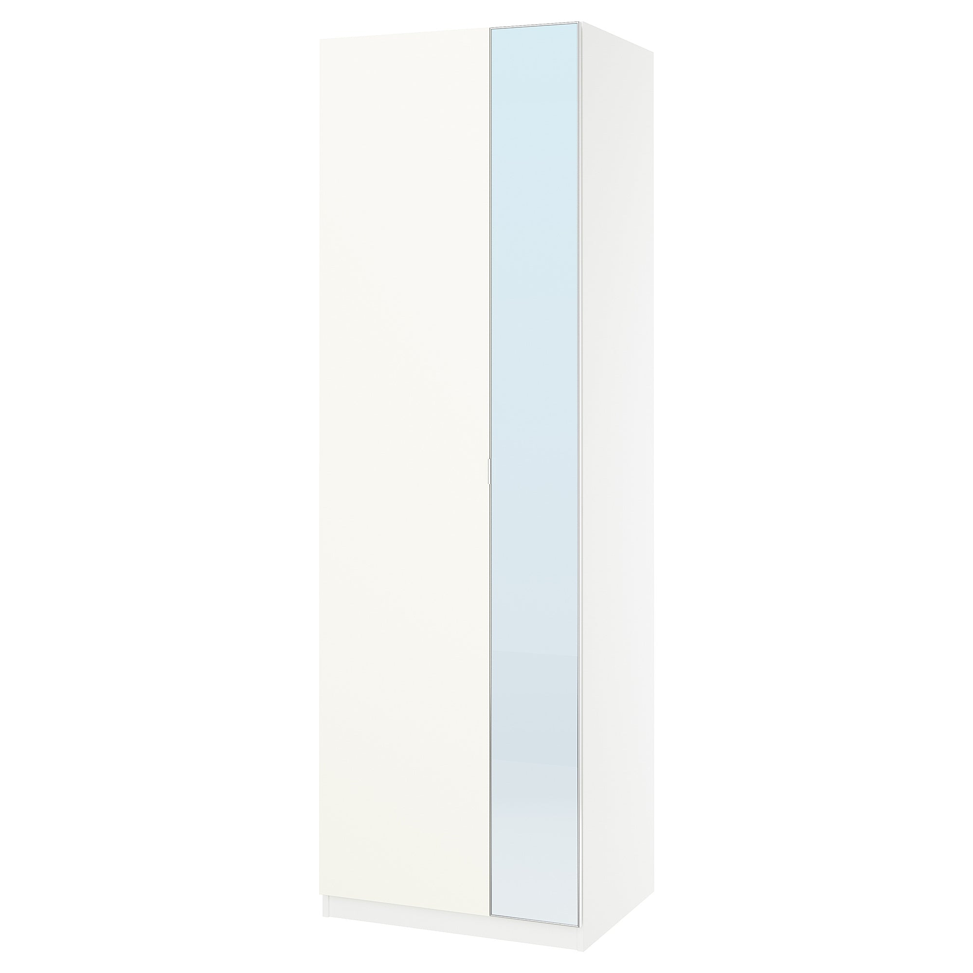 PAX / FORSAND/ÅHEIM wardrobe combination, white/mirror glass, 75x60x236 cm