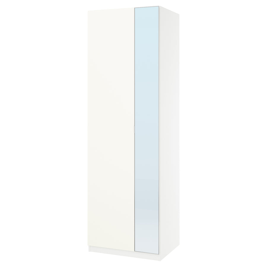 PAX / FORSAND/ÅHEIM wardrobe combination, white/mirror glass, 75x60x236 cm