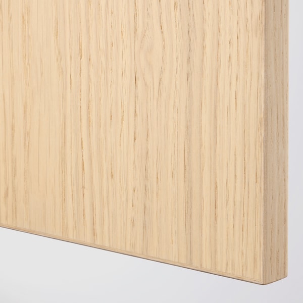 PAX / FORSAND/ÅHEIM - Wardrobe combination, oak effect with white stain/mirrored glass,150x60x236 cm