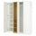 PAX / FORSAND wardrobe combination, white white/oak effect, 185x60x236 cm