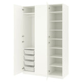 PAX / FORSAND wardrobe combination, white/white, 150x60x236 cm